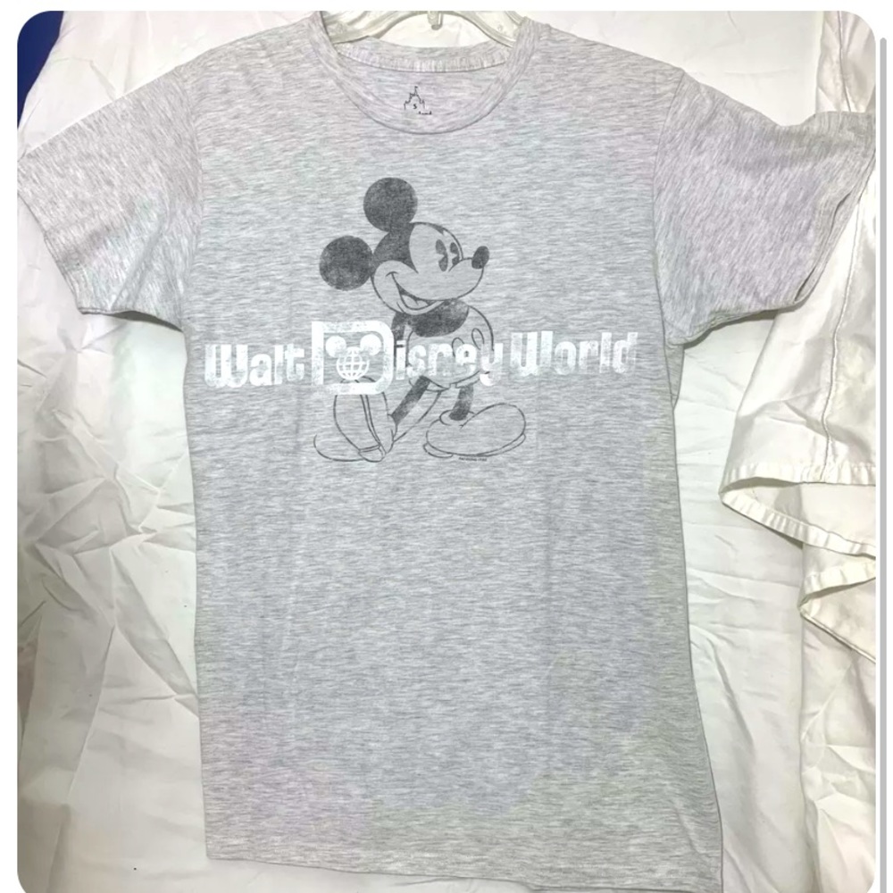 Walt Disney World Mickey Mouse Mens Small Gray T-Shirt Disneyland Resort Hanes